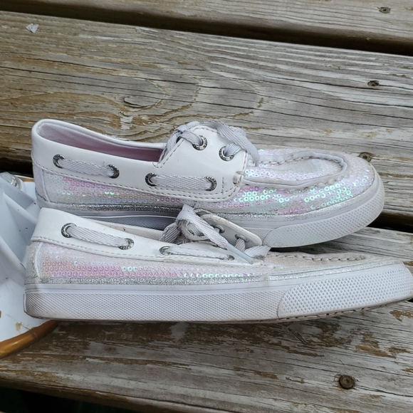 Sperry Top-Sider Bahama White Iridescent-Girls Size 13.5Y - Picture 5 of 10